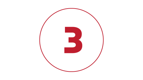 Red number three