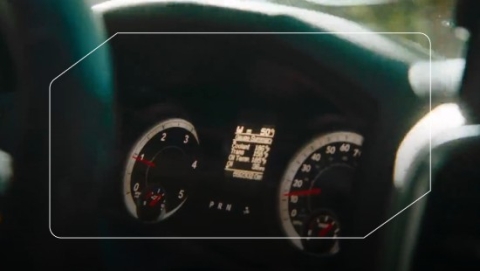 speedometer of a truck