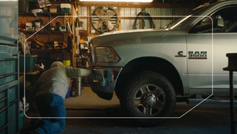 Man working on his Ram truck